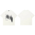 Beige Shadow Graphic T-Shirt — fabric close-up