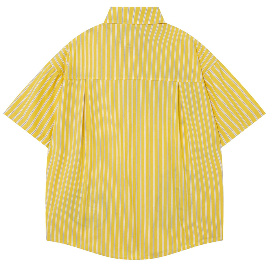 Y2K Cat Graphic Oversized Shirt — front view
