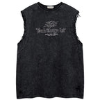 Vintage Embroidered Oversized Vest — back view