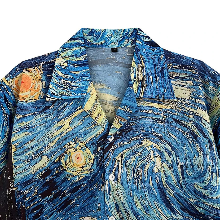 Vintage Star Graphic Oversized Shirt — back view