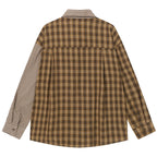 Vintage Cat Plaid Embroidered Shirt — front view
