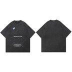 Searching Retro Black Washed T-Shirt — side view