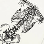 Y2K White Skeleton Graphic T-Shirt — back view