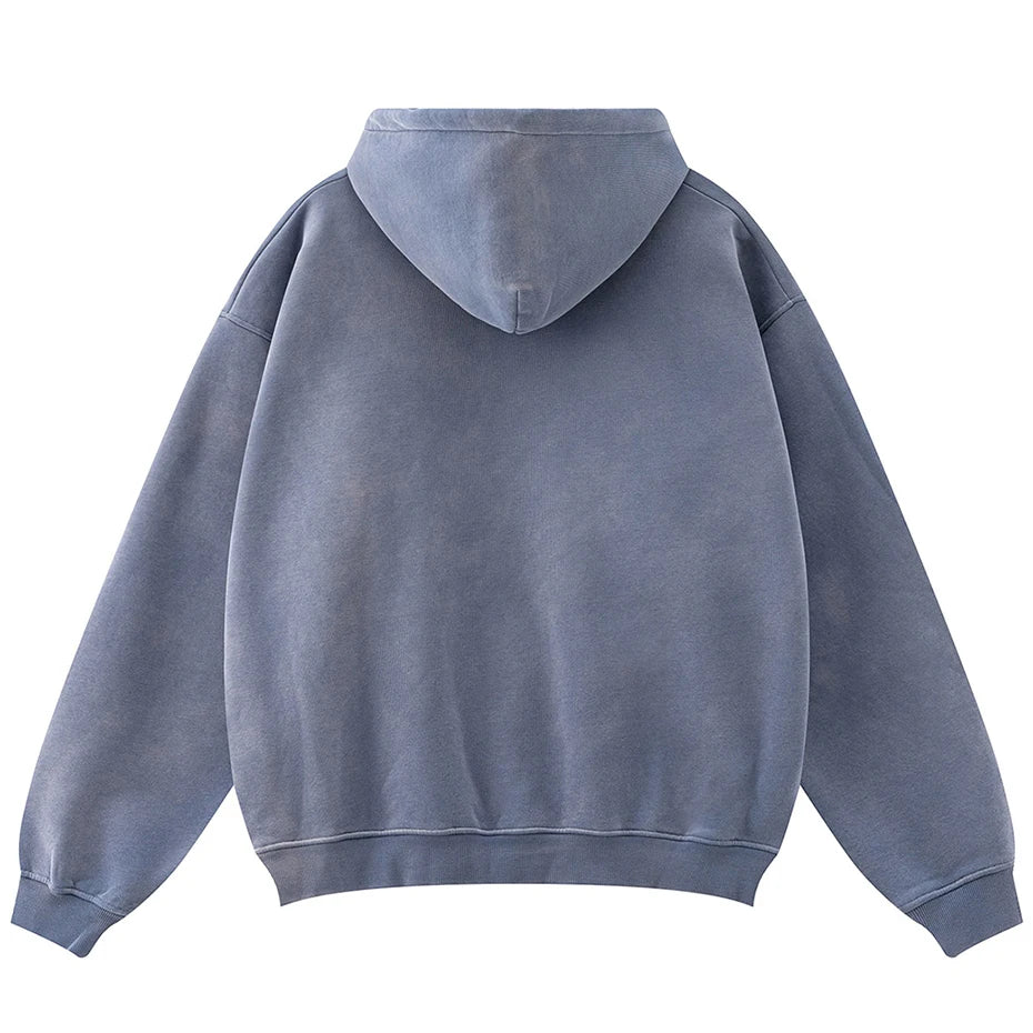 Vintage Cross Graphic Oversized Hoodie — front view