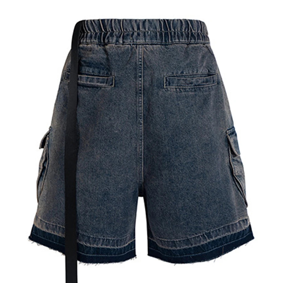 Vintage Baggy Denim Shorts — front view