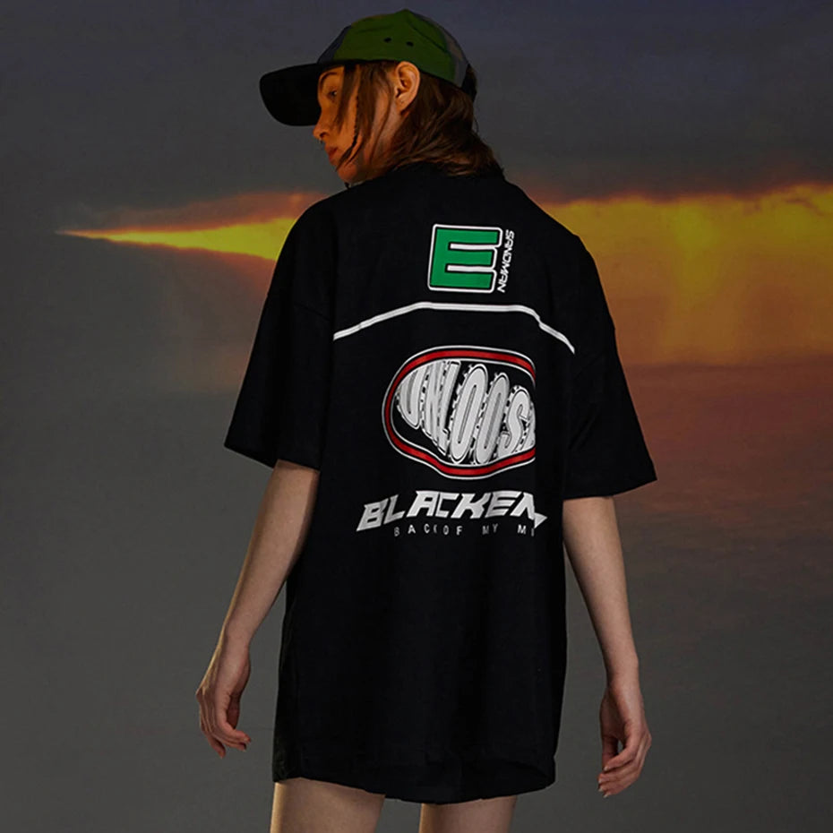 Y2K Racing Loose T-Shirt — detail shot