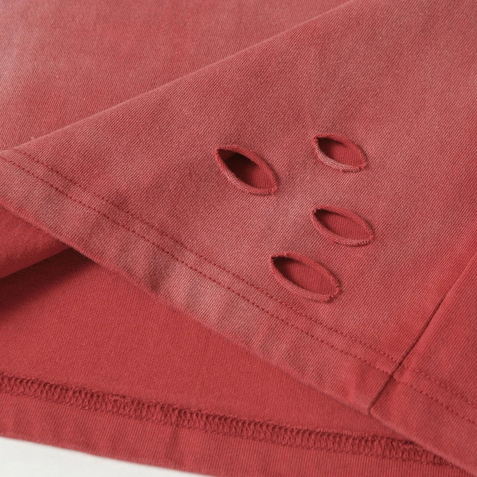 Shirts Vintage Graphic Oversized T-Shirt — fabric close-up
