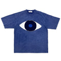 Vintage Eyes Patchwork Loose T-Shirt — fit shot