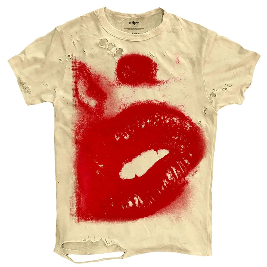 Ripped Vintage Graphic T-Shirt — back view
