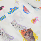 Funny Y2K Cat Graphic Loose Shirt — detail shot