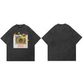 Graphic Retro Black Eye Washed T-Shirt — side view