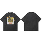 Graphic Retro Black Eye Washed T-Shirt — side view