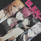 Girl Anime Cartoon Graphic Oversized T-Shirt — front view