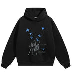 Retro Graphic Hoodie — fabric close-up