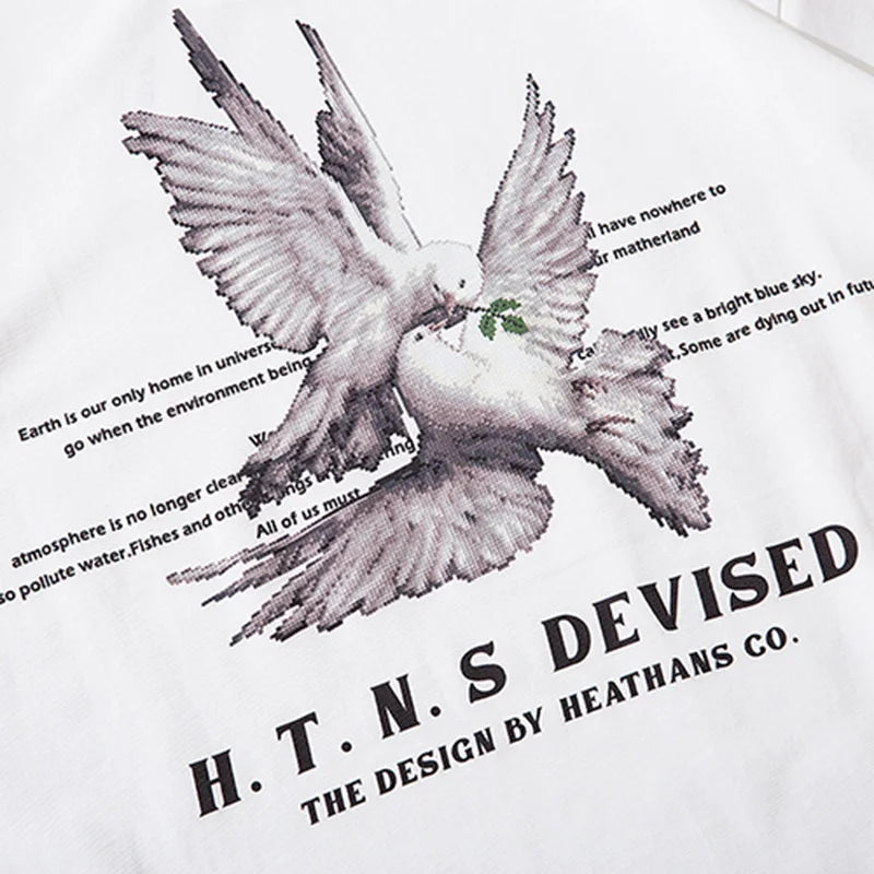 Letter Print T-Shirt — front view