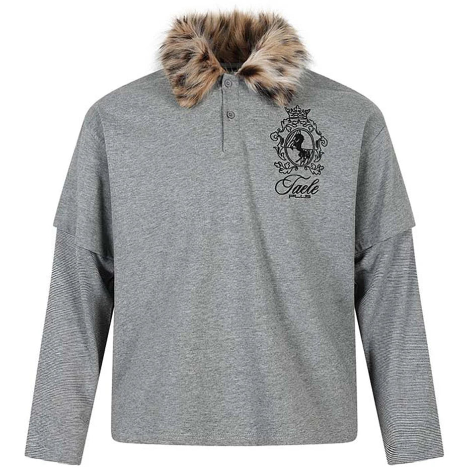 Fur Loose Long Sleeve Tee — back view