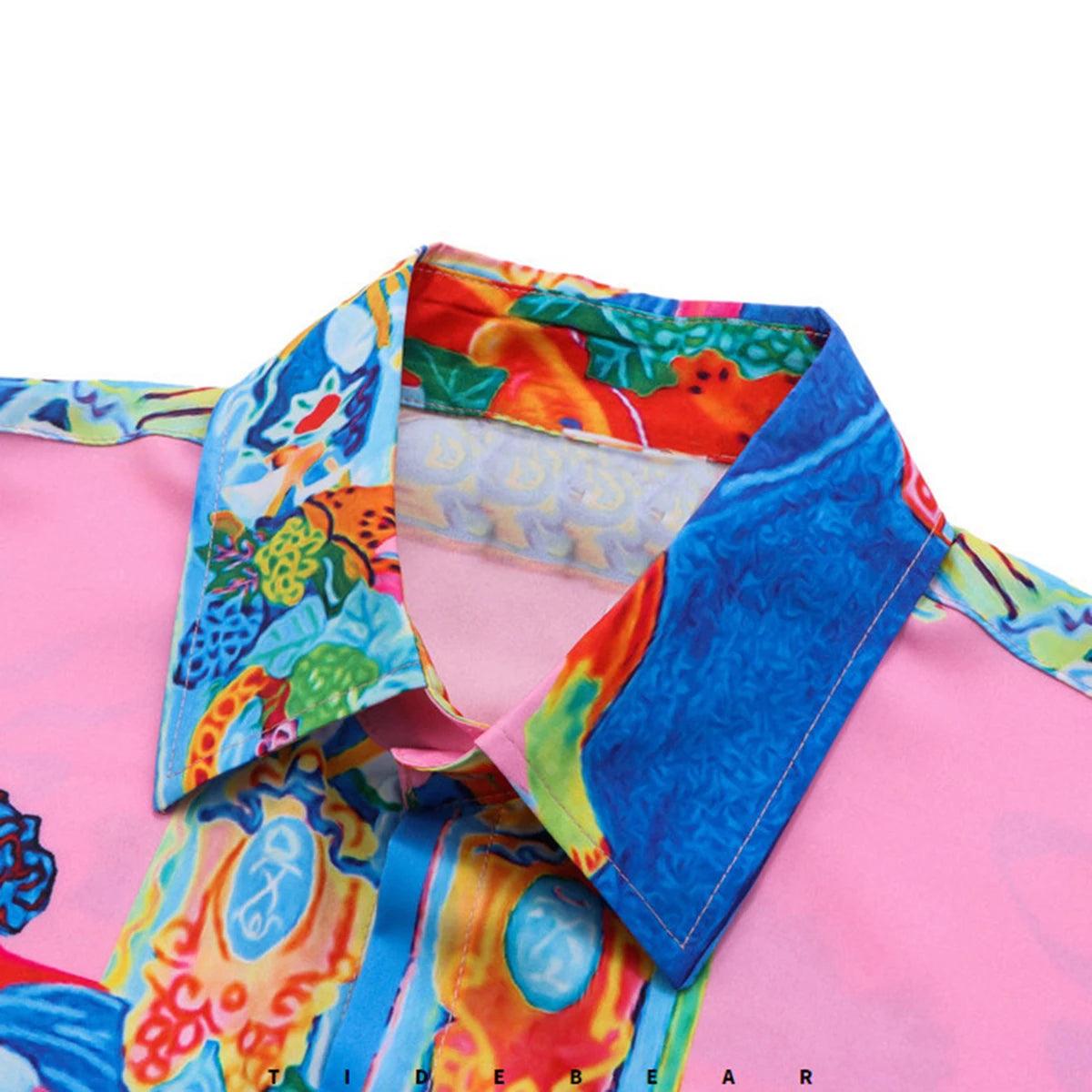 Print Oversized Shirt — back view