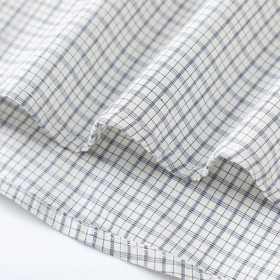 Sleeve Vintage Loose Shirt — fabric close-up