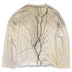 Vintage Lightning Graphic Oversized Long Sleeve Tee — front view