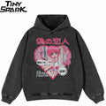 Y2K Anime Cartoon Graphic Oversized Hoodie — front view