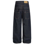 Blue Denim Baggy Jeans — back view