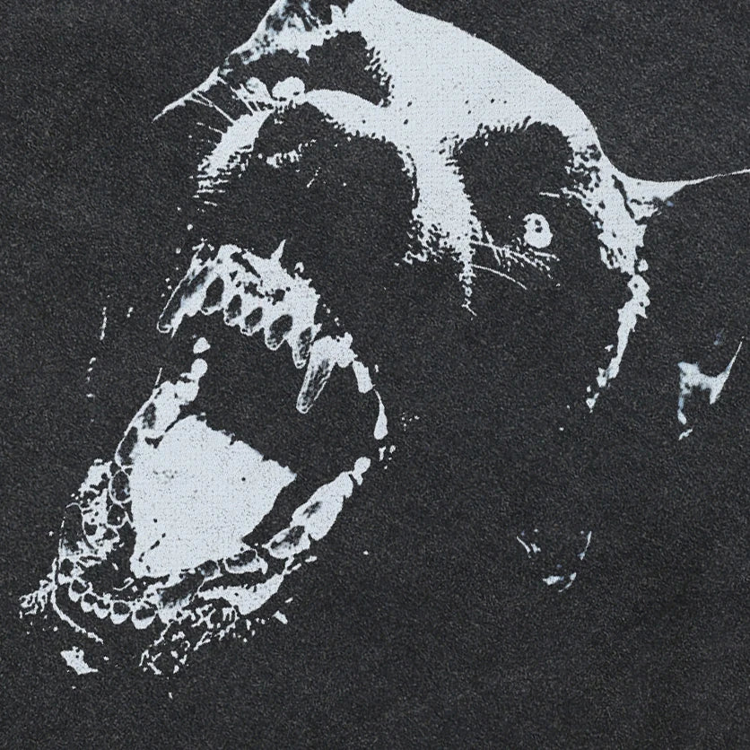 Black Dog Graphic Hoodie — back view