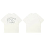 Vintage White Graphic T-Shirt — fabric close-up