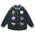 Vintage Cartoon Graphic Oversized Shirt — styling shot
