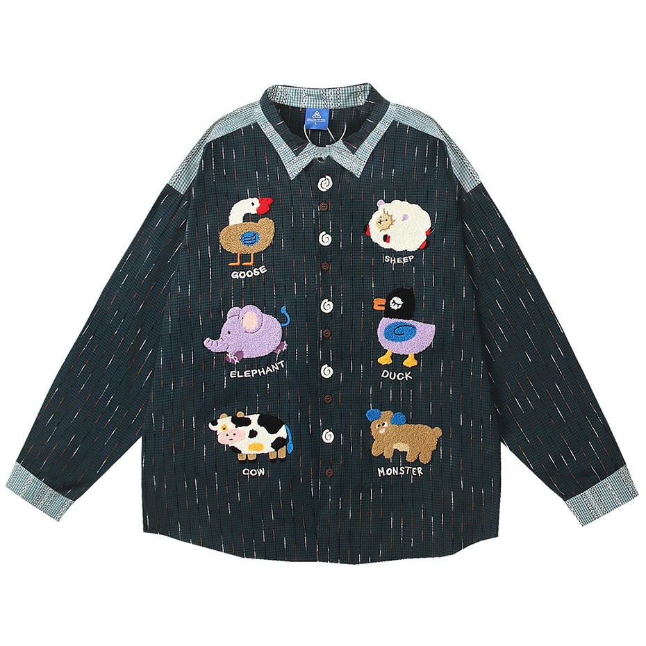 Vintage Cartoon Graphic Oversized Shirt — styling shot