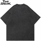 Ray Retro Black Washed T-Shirt — back view