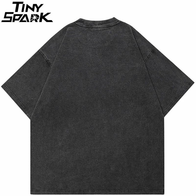 Ray Retro Black Washed T-Shirt — back view