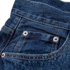 Y2K Blue Loose Denim Shorts — back view