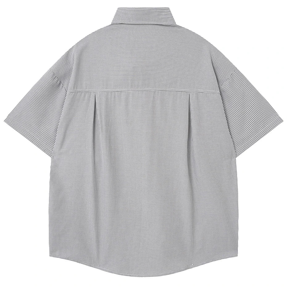 Y2K Vintage Cat Embroidered Oversized Shirt — front view