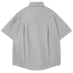 Y2K Vintage Cat Embroidered Oversized Shirt — front view