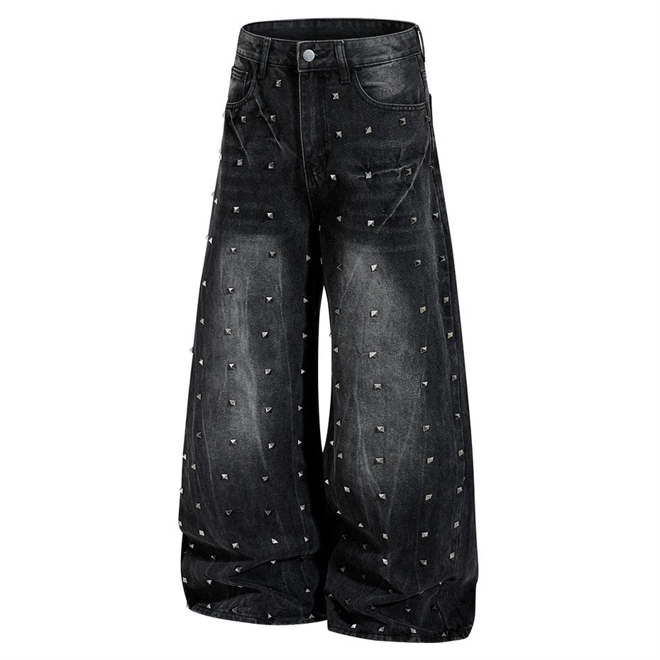 Punk Denim Baggy Jeans — front view
