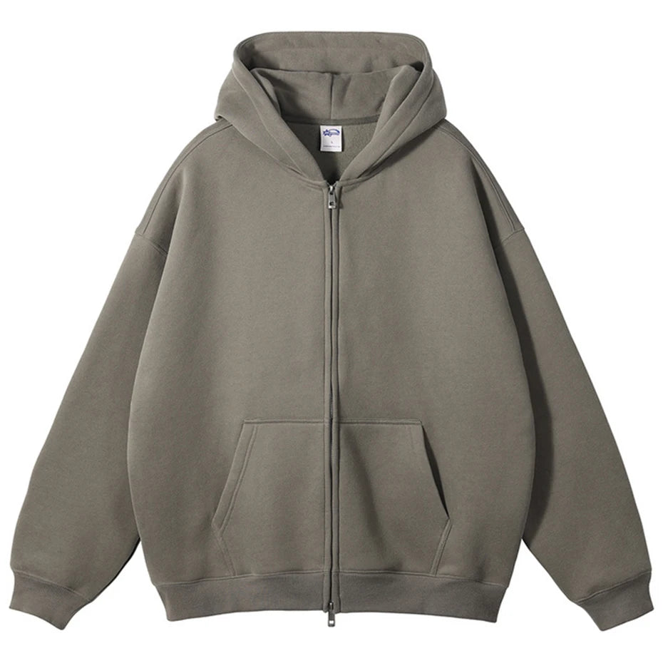 Zip Oversized Jacket — back view