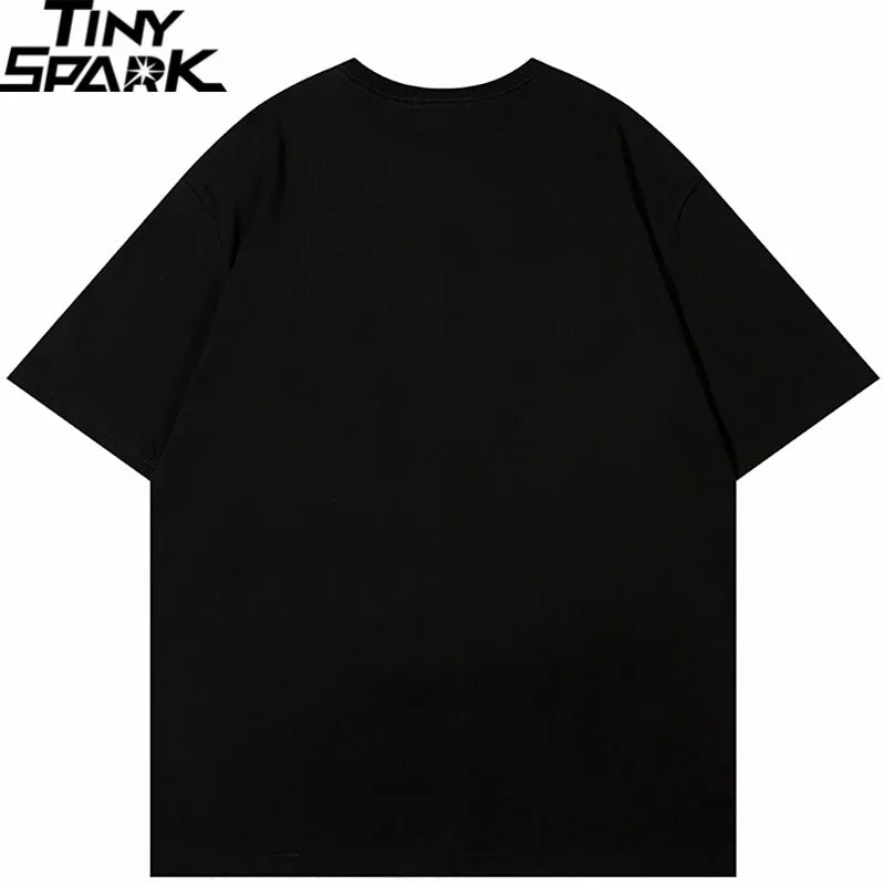 Black Star Shadow Graphic Oversized T-Shirt — back view