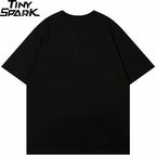 Black Star Shadow Graphic Oversized T-Shirt — back view