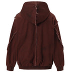 Vintage Hooded Oversized Jacket — front view