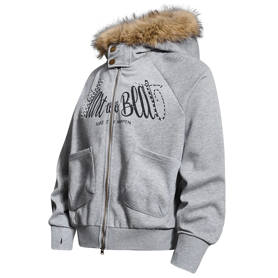 Fur Oversized Jacket — front view