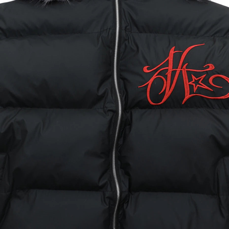Padded Fur Puffer Jacket — fit shot