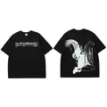 Y2K Cartoon Angel Graphic T-Shirt — side view