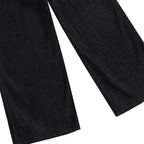 Black Denim Baggy Jeans — fabric close-up
