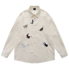 Vintage Cats Oversized Shirt — styling shot