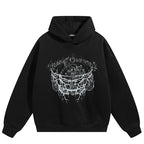 Vintage Retro Graphic Hoodie — fabric close-up