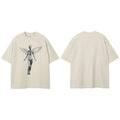 Beige Angel Graphic T-Shirt — detail shot