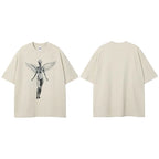 Beige Angel Graphic T-Shirt — detail shot