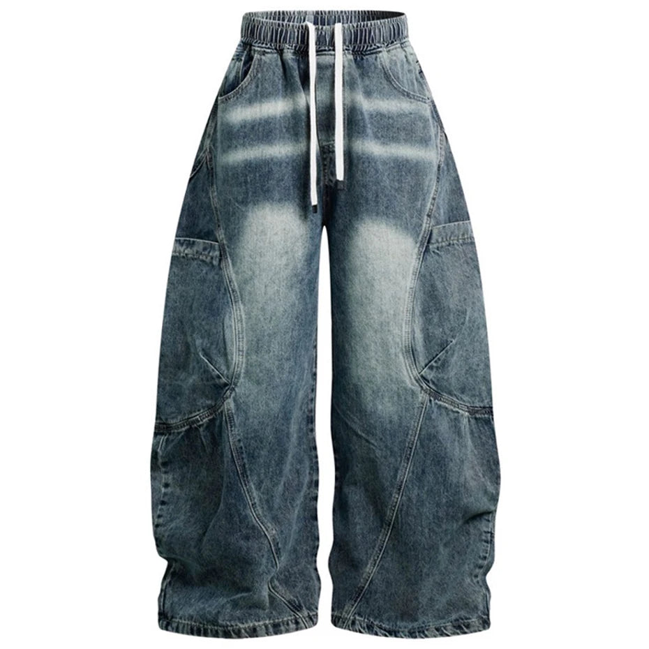 Y2K Vintage Denim Baggy Jeans — side view