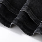 Vintage Black Bear Washed Oversized T-Shirt — fabric close-up