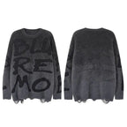 Y2K Gradient Graphic Knit Sweater — side view